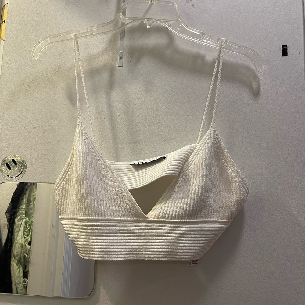 Zara white top